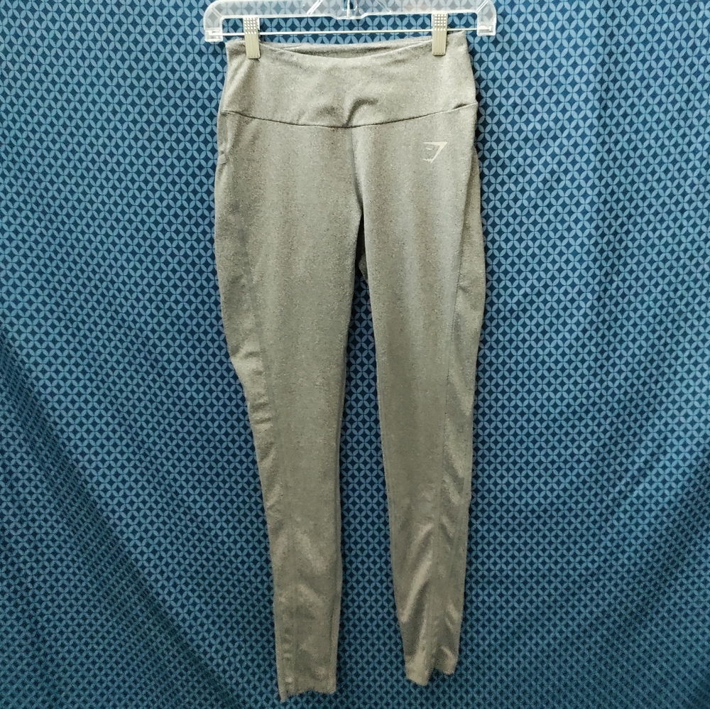 GymShark - Women's charcoal grey, high-waisted athletic leggings. Size - S
